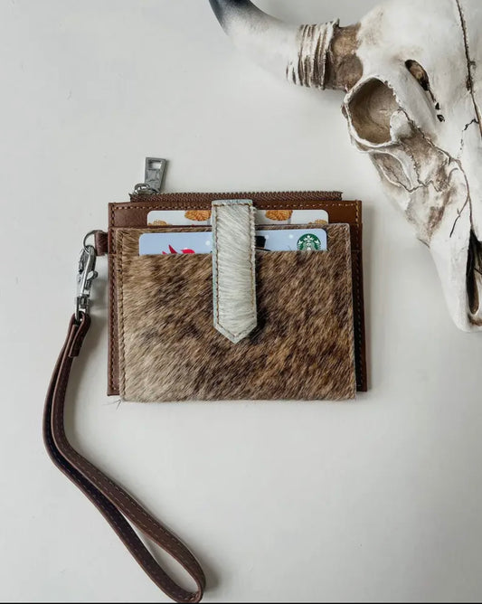 Cowhide Wristlet