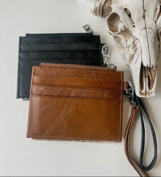 Cowhide Wristlet