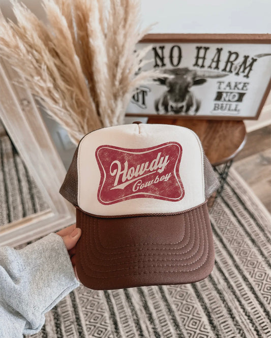 Howdy Cowboy Trucker Hat